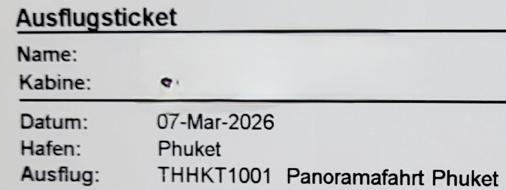 Tag 120 sur 175 : Croisière autour du monde - Phuket/Thaïlande