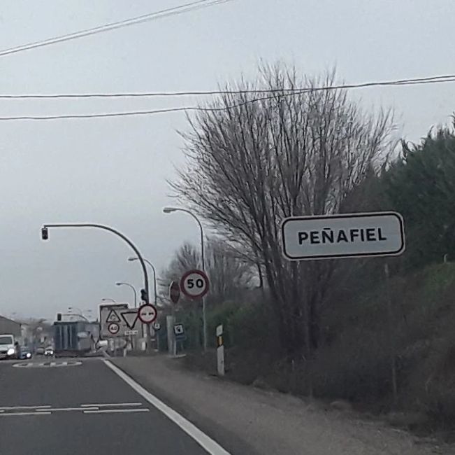 Fotos von meinem Auto aus Peñafiel (Valladolid) (Dezember 2019)