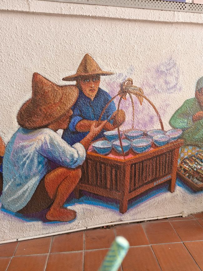 Lecker Essen bei einem Straßenstand (früher)