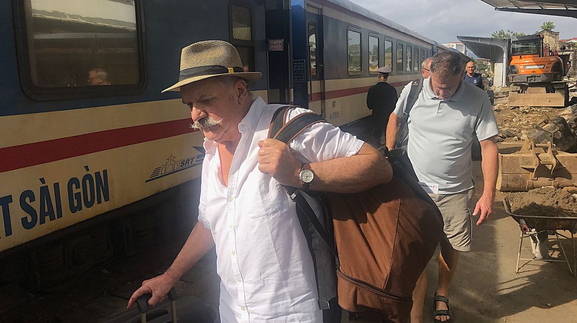 Ankunft des Nachtzuges in Hué