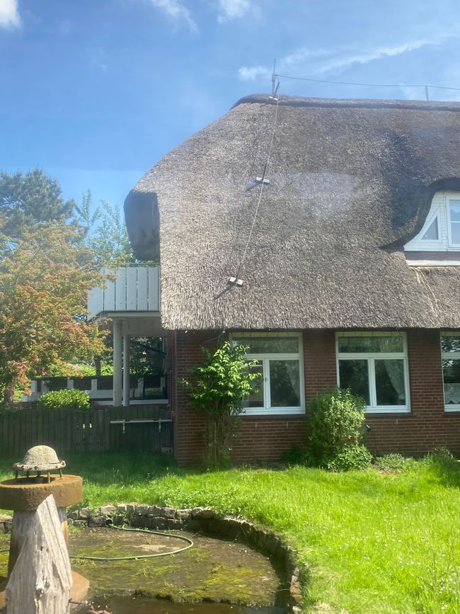 Das letzte Ried gedeckte Haus auf der Insel 