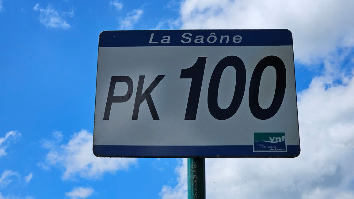 Noch 100 Kilometer bis zur Mündung der Saône in die Rhone