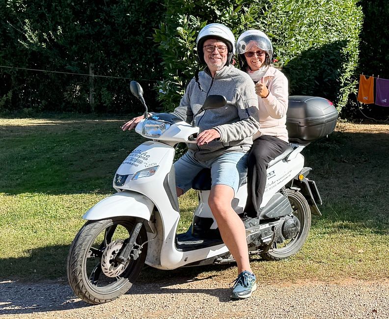 Wir sind startbereit für unser Serpentinen-Rennen nach Porto Santo Stefano.