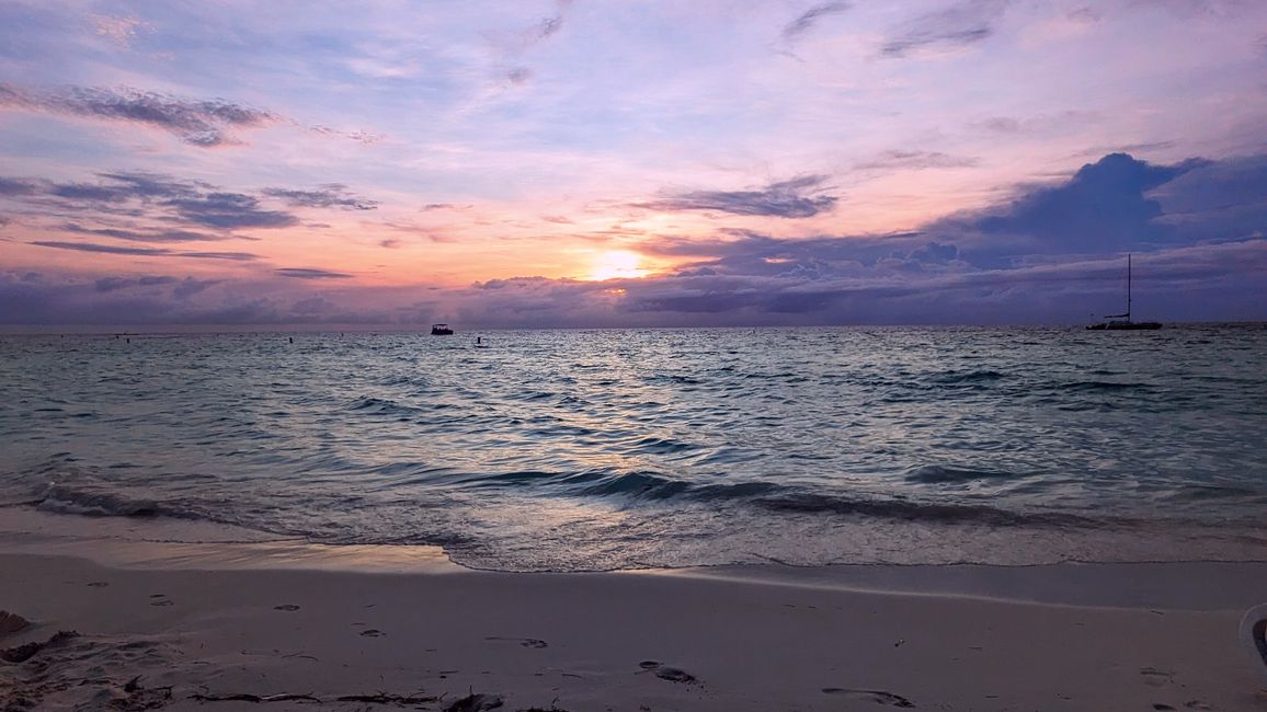 Sunset am Palm Beach