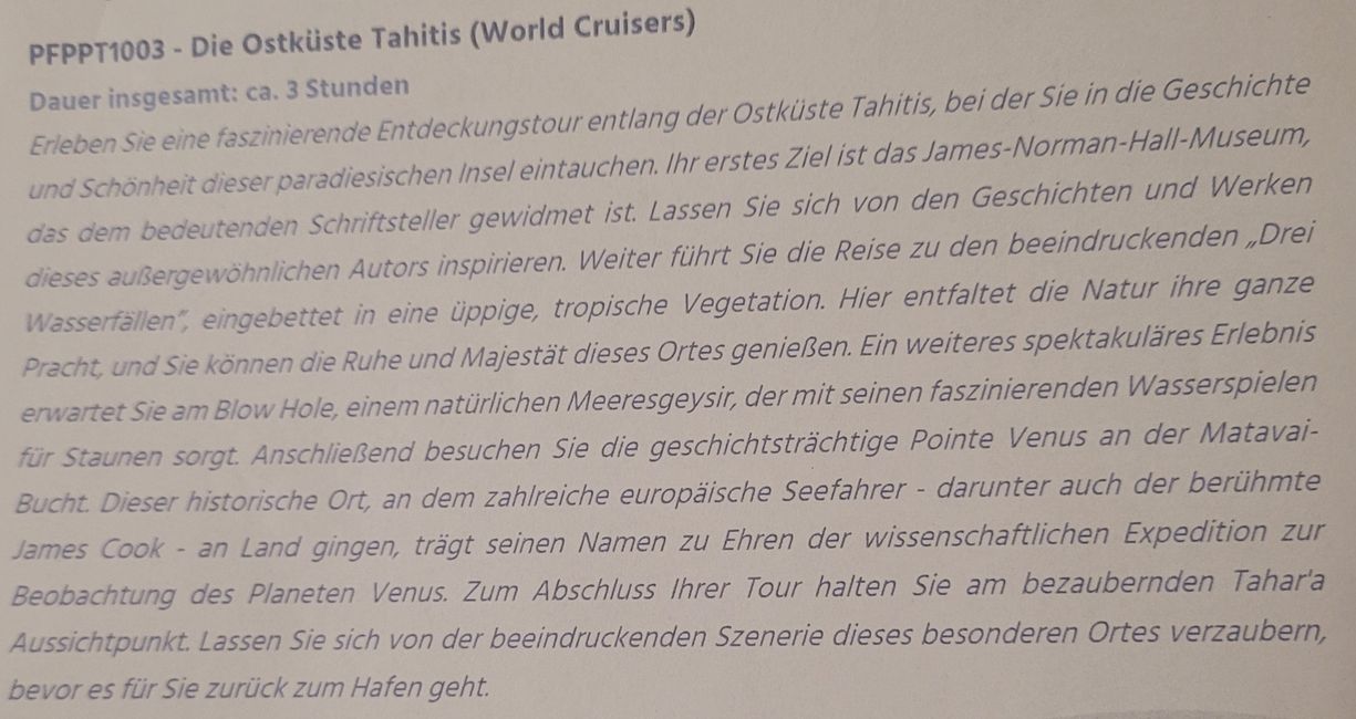 Día 63 y 64 de 175: Crucero alrededor del mundo - Papeete/Tahití