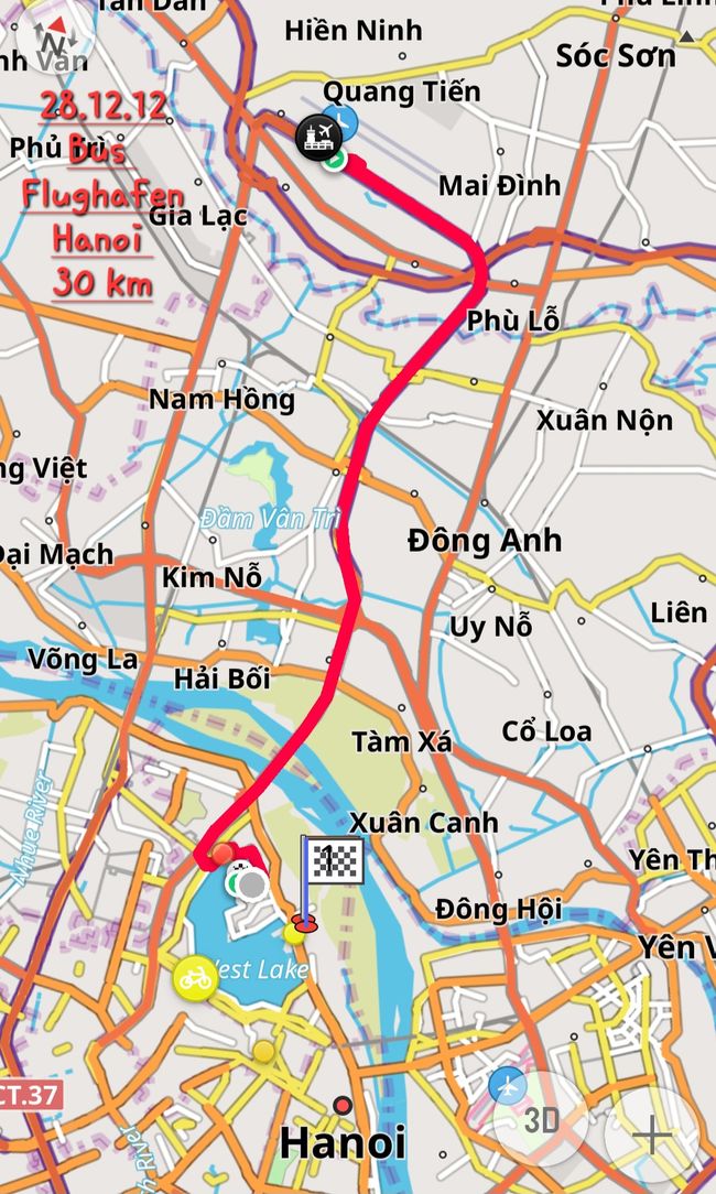 Avec le bus pour 15000 Dong jusqu'au centre-ville