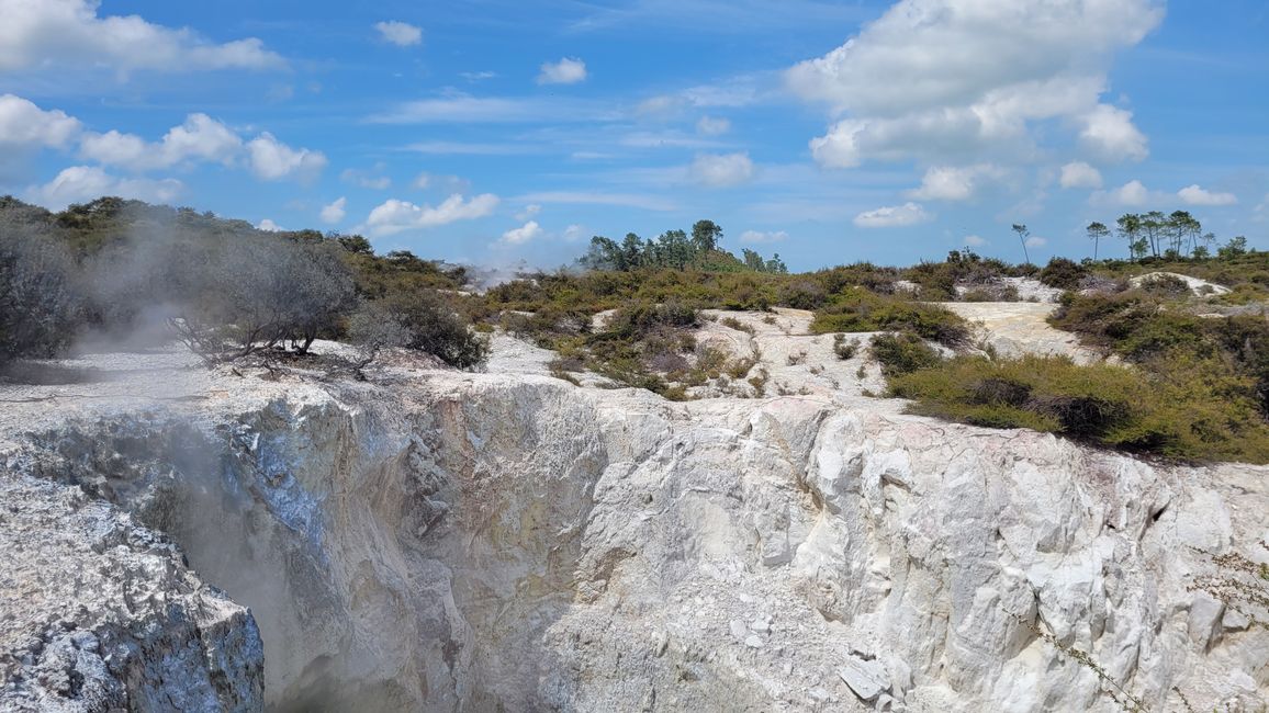 In Wai-O-Tapu National Park and at Lady Knox