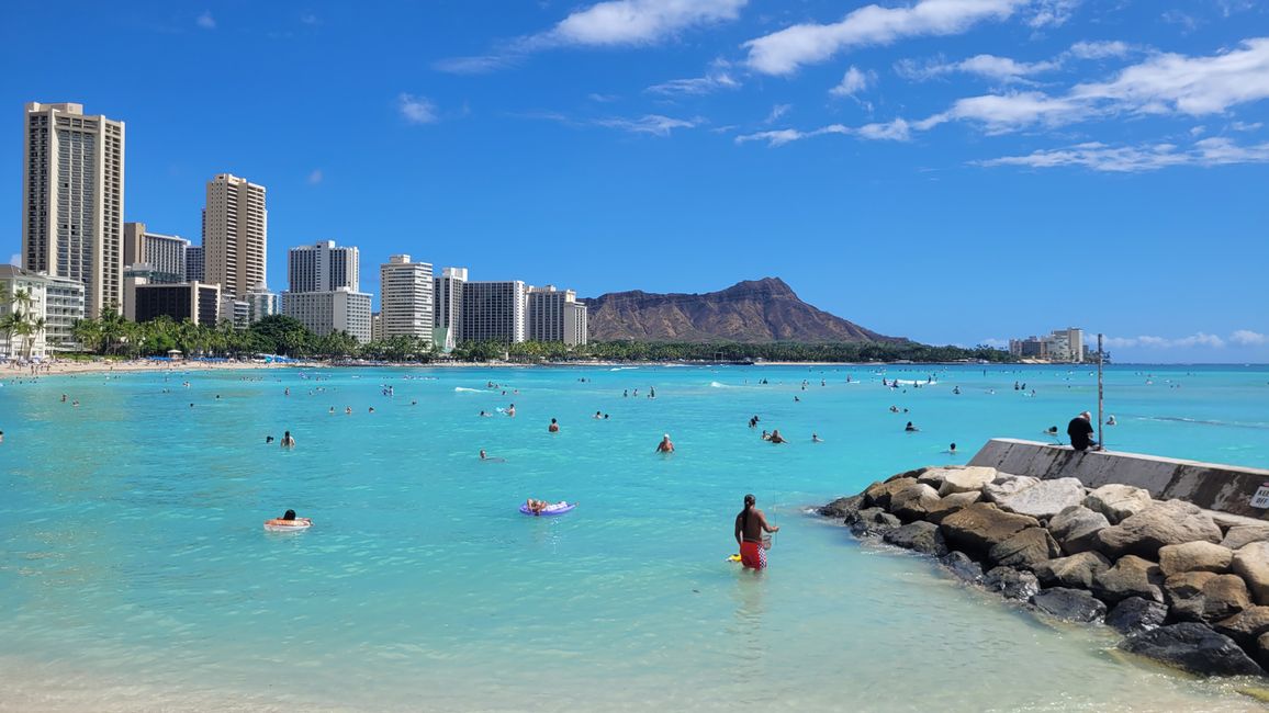 Downtown Honolulu – Fun at the Waikiki-Beach