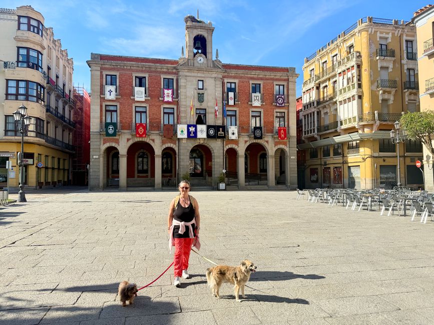 Almost deserted: The Plaza Mayor in Zamora.