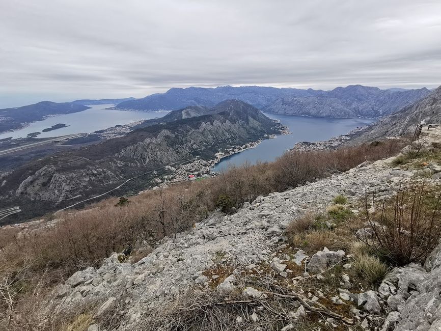 Looking down on the Bay of Kotor