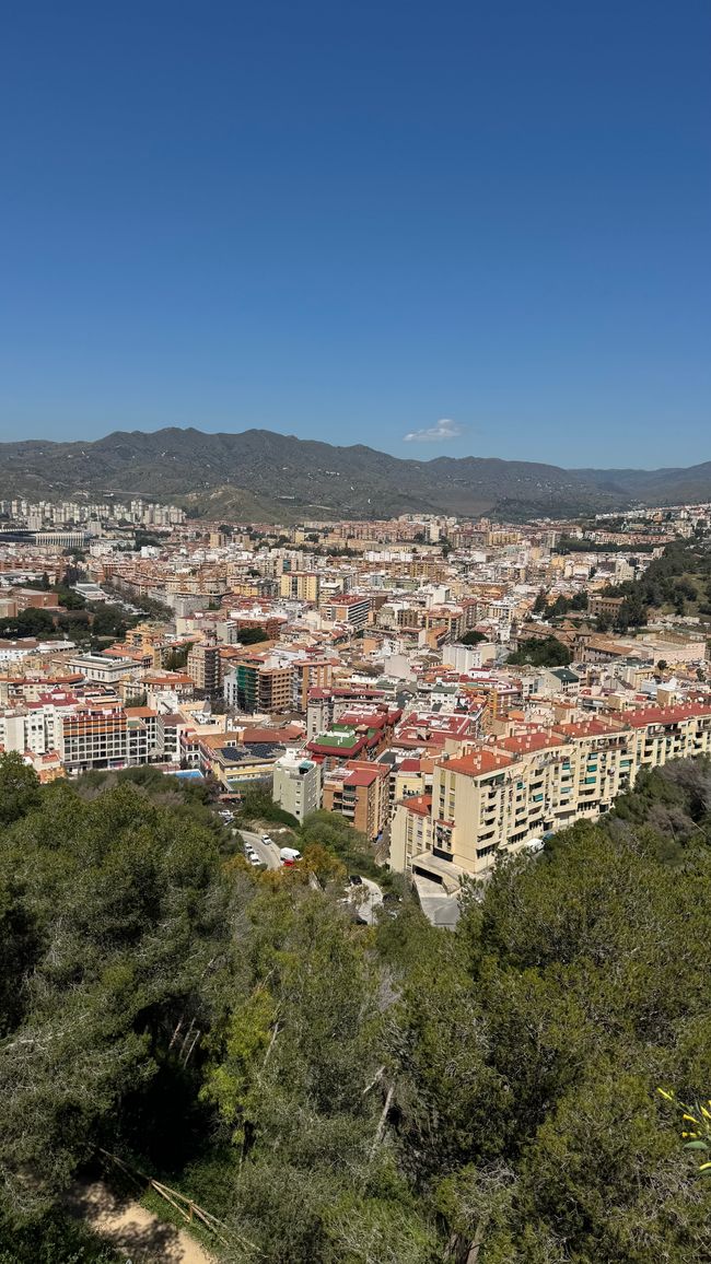 Blick Stadt Malaga