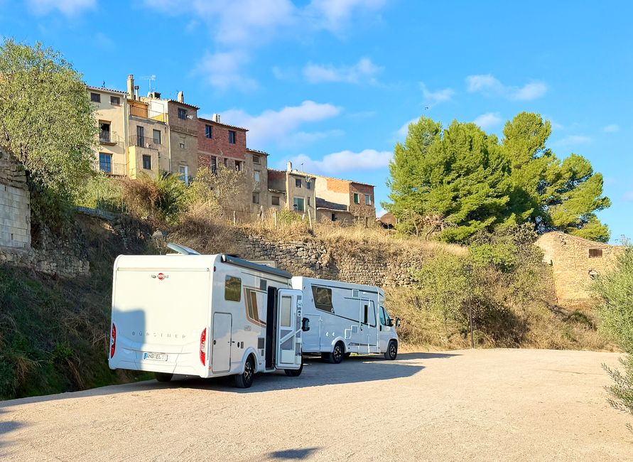 Unser Stellplatz in Calaceite.