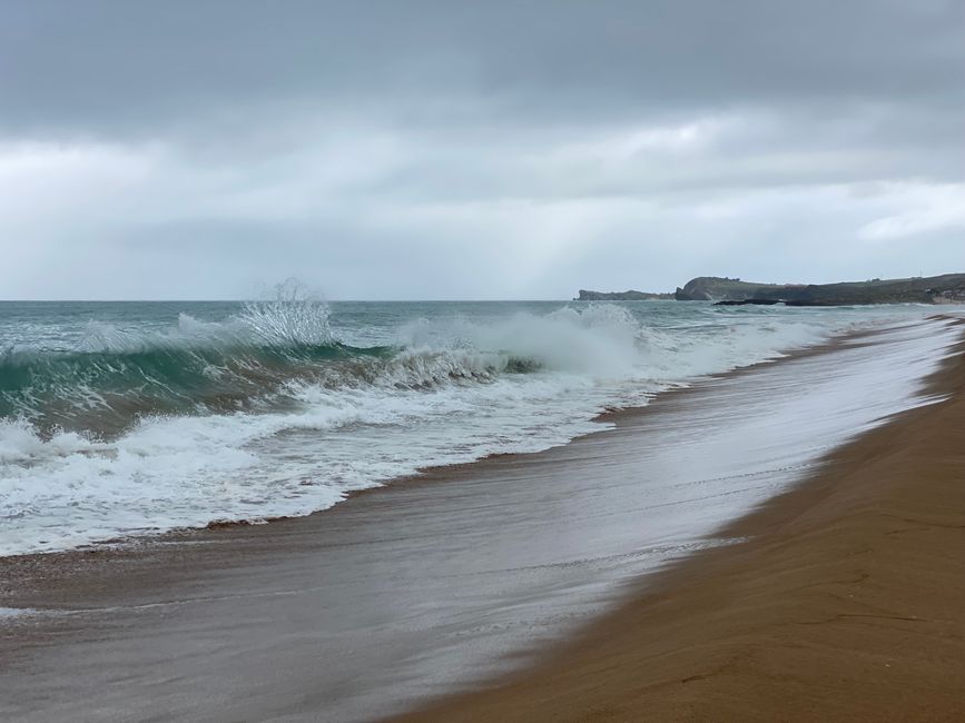 Este shorebreak tenía alrededor de 2 m de altura - es tan difícil capturarlo en una foto