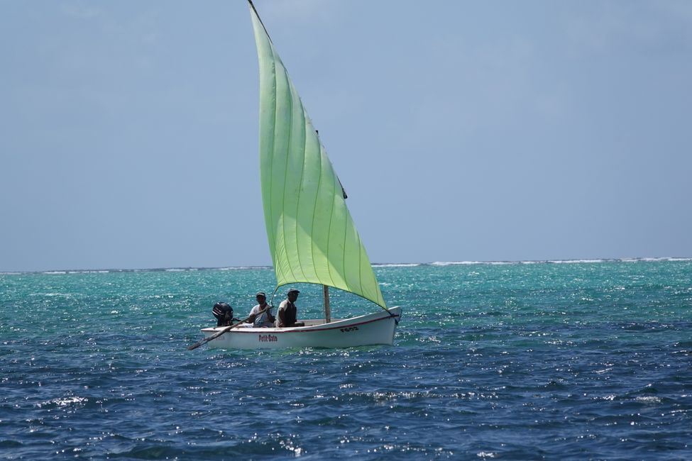 Con el catamarán ....