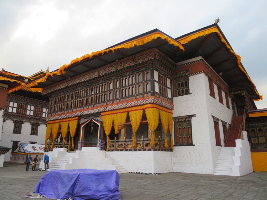 Geschmückter Dzong in Thimphu