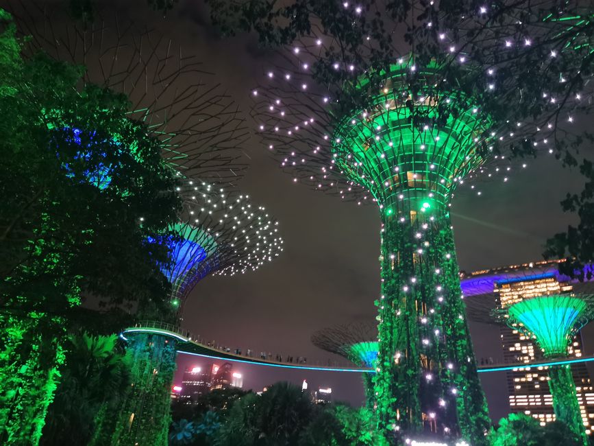 Abschiednehmen von Bali und Weiterreise sowie erster Tag in Singapur