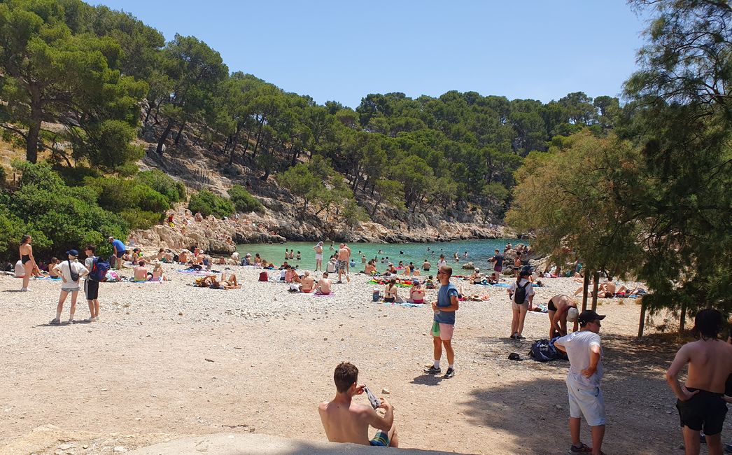 Beach at the end of the Calanque Port Pin