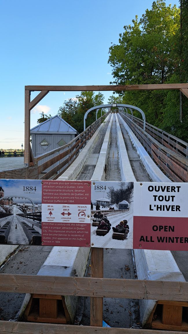 Pista per slittino invernale dalla Citadelle al Dufferin-Terrasse 