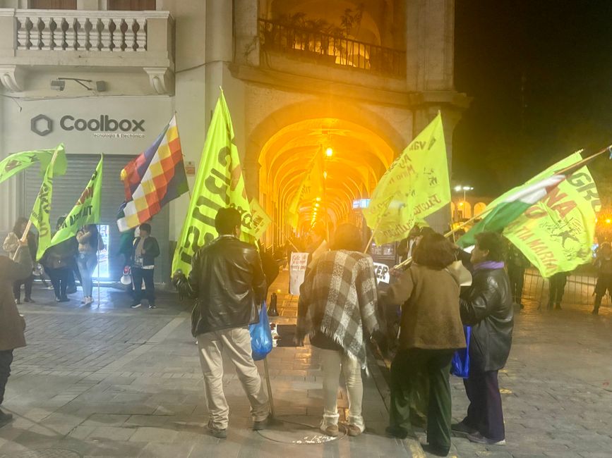In Arequipa gab es (vor allem zum Weltfrauentag) viele Demos