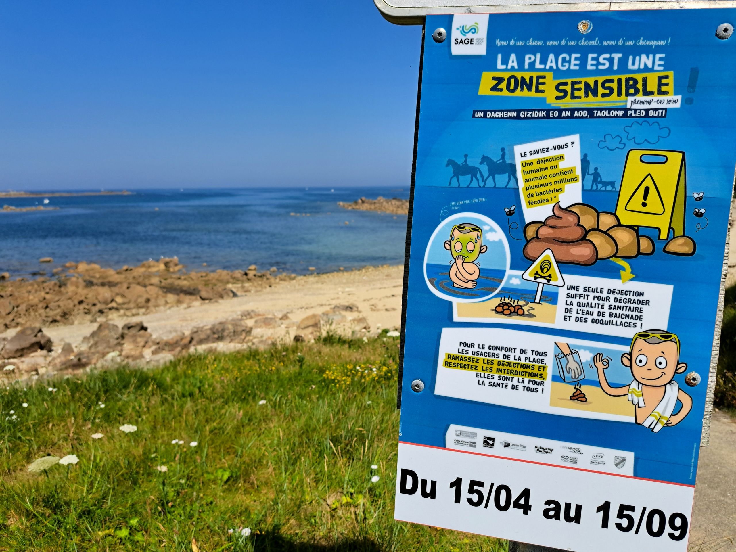 Vom 15.04. - 15.09. ins Meer kackern verboten!