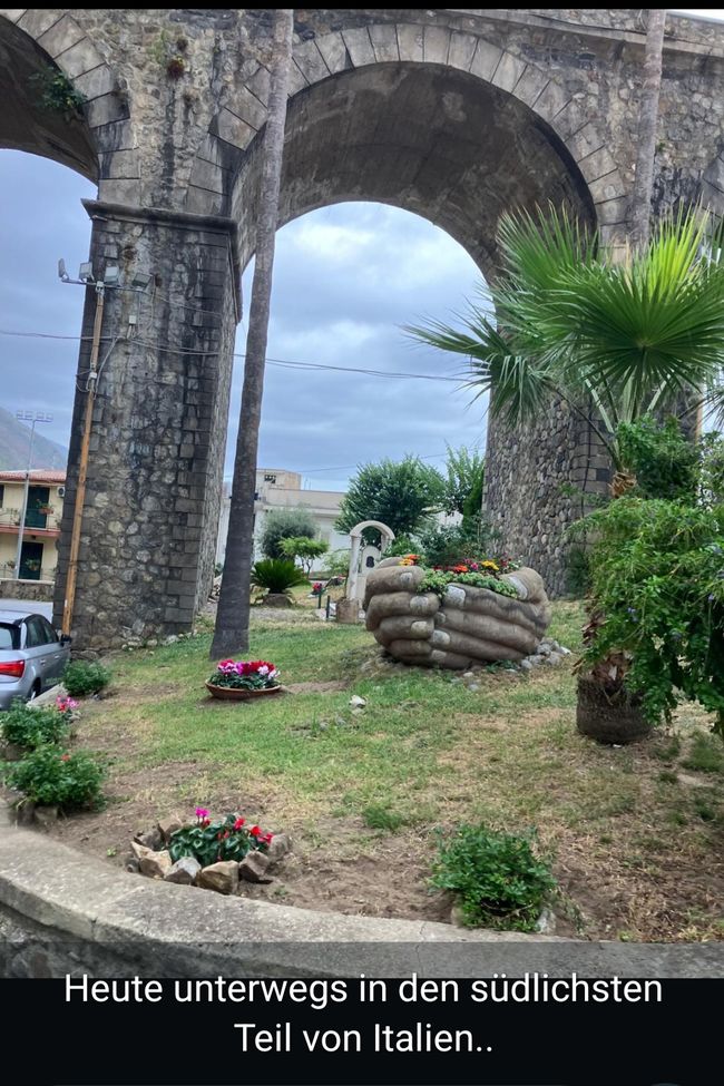 Halfway point, at the southernmost point of Calabria