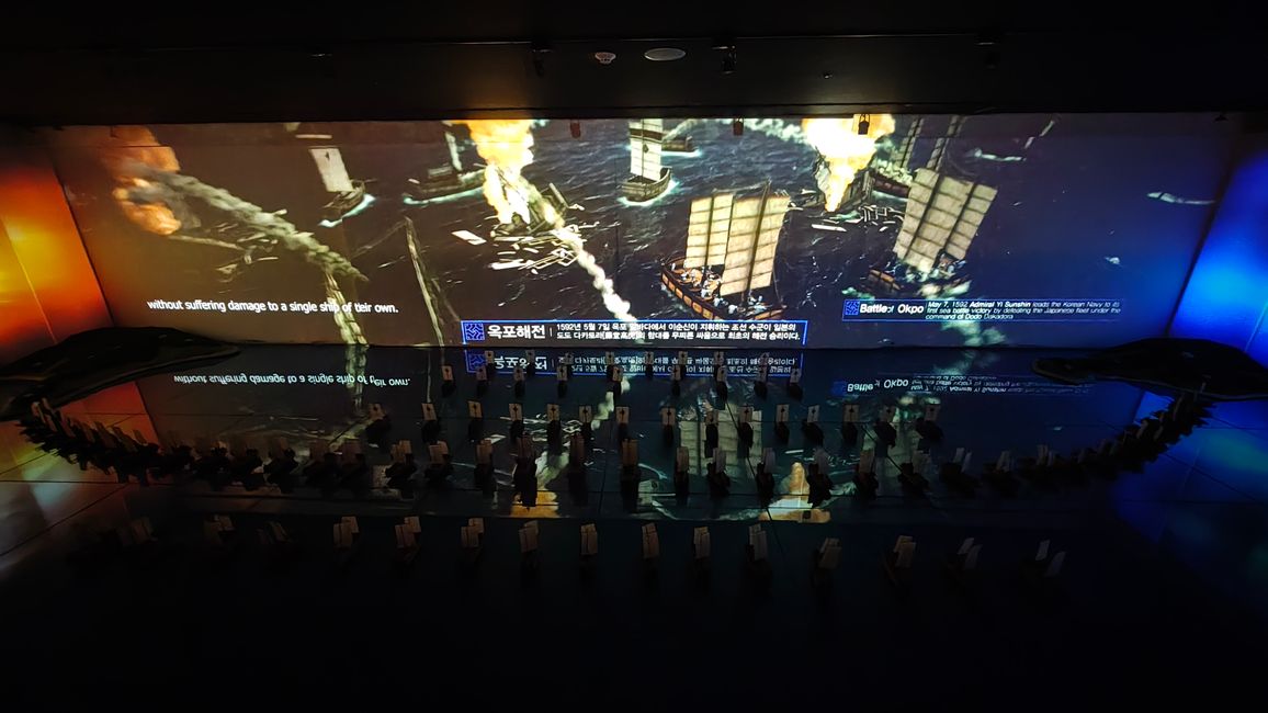 Videodarstellung der Schlachten